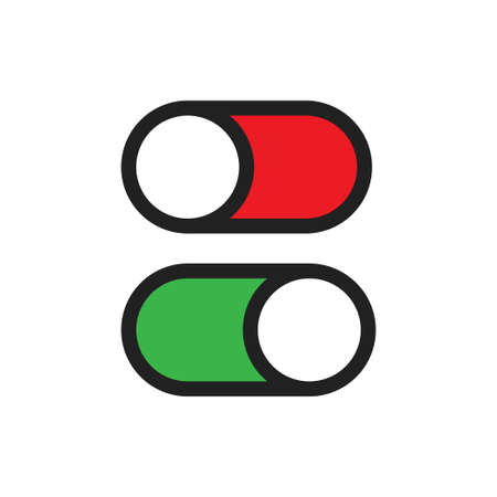 Off ic, great design for any purposes. Switch button. Line vector power icon illustration.のイラスト素材