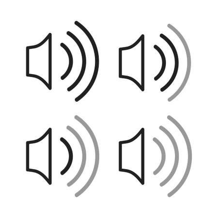 Sound icon in flat. Audio vector illustration symbol.のイラスト素材