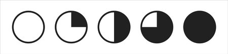 Pie chart diagram isolated icon. Vector busines concept in flat style.のイラスト素材