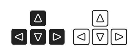 Flat icon design arrow button. Vector up and down isolated set concept.のイラスト素材