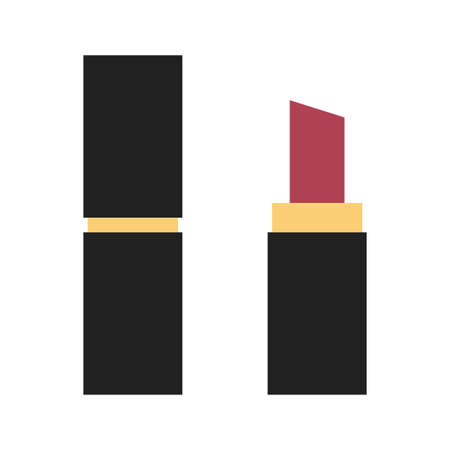 Makeup lipstick, great design for any purposes. Vector illustration template in flat style.のイラスト素材