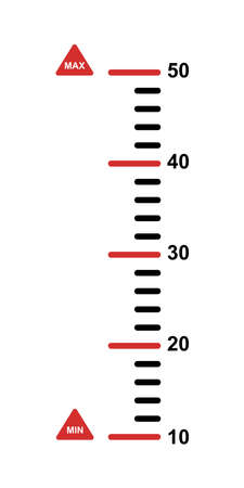 Vertical scale, great design for any purposes. Element illustration, vector icon.