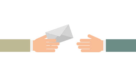Letter delivery, great design for any purposes. Vector cartoon illustration in flat style.のイラスト素材