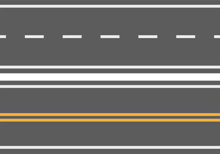 Road higway asphalt concept illustration. Vector graphic path in flat style.のイラスト素材