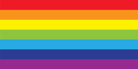 Rainbow color isolated background. Lgbt flag concept in simple vector flat style.のイラスト素材