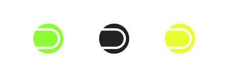 Tennis ball, isolated simple icon logo set. Sport symbol concept in vector flat style.のイラスト素材