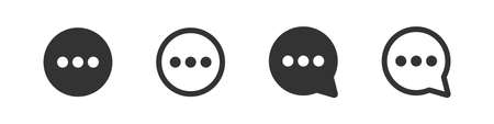 Bubble chat icon. Comment symbol. Social media speech in vector flat style.のイラスト素材