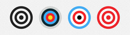 Target, business . Dart arrow icon set. Dartboard simple symbol, goal sign in vector flat style.のイラスト素材