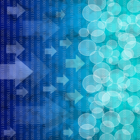Beautiful blue abstract digital bokeh backgroundの写真素材