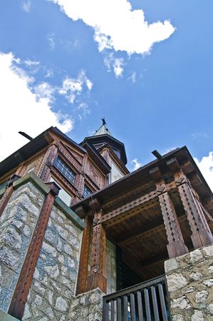 Javorca chapel in Polog - valley of Tolminkaの写真素材