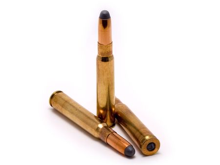 Three hunting cartridgesの写真素材