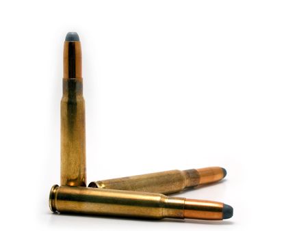 Three hunting cartridgesの写真素材