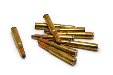 Multiple scattered hunting cartridgesの写真素材