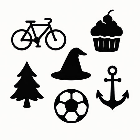 set of black icons on the theme of the holiday of Halloween.の素材