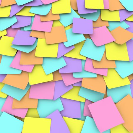 A collage of pastel colored notes created to remind you