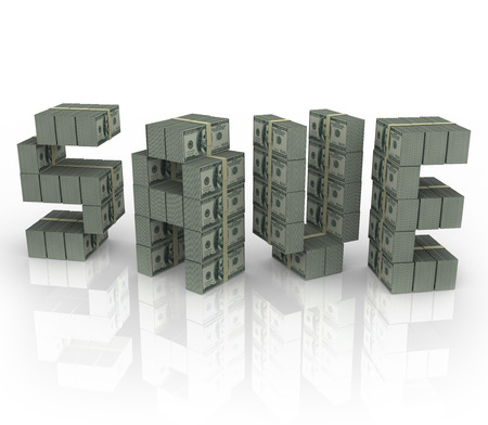 Save word in cash bundles or stacks to illustrate accumulating wealth or investment money or saving...