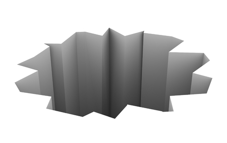 Open hole, pit or chasm presenting a danger or hazard for you to avoidの写真素材