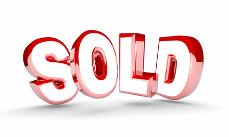 Sold Sale Final Closed Deal Buy Success 3d Illustrationの写真素材