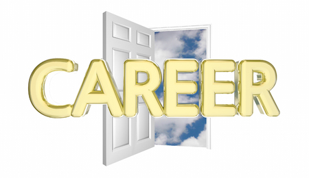 Career New Job Promotion Success Door Opening 3d Illustrationの写真素材