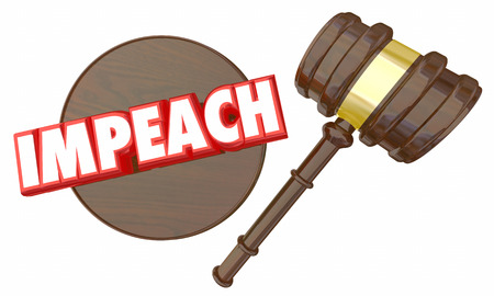 Impeach Judge Gavel Remove President Impeachment Trial 3d Illustrationの写真素材