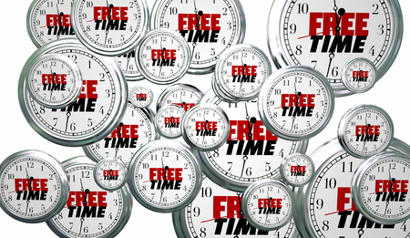 Free Time Spare Moments Clocks Flying 3d Illustration