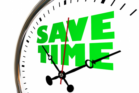 Save Time Savings Management Clock Hands Ticking 3d Illustrationの写真素材