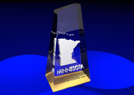 Minnesota MN State Award Best Top Prize 3d Illustrationの写真素材
