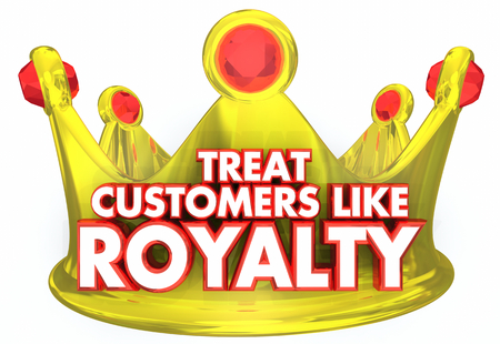 Treat Customers Like Royalty VIP Treatment Crown 3d Illustrationの写真素材