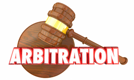 Arbitration Judge Gavel Court Legal Settlement 3d Illustrationの写真素材