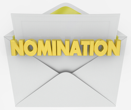 Nomination Envelope Award Finalist Announcement 3d Illustrationの写真素材