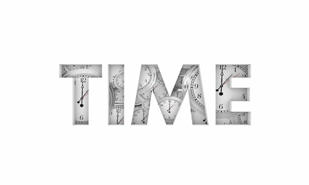 Time Word Clocks Passing Deadline Due Countdown 3d Illustrationの写真素材