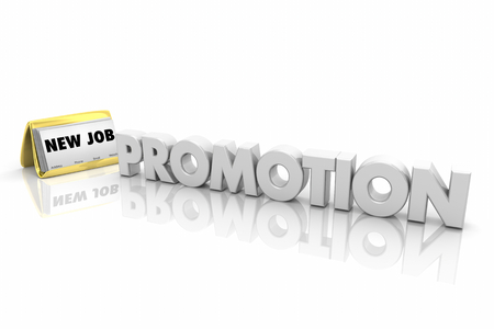 Promotion New Job Business Cards Words 3d Illustrationの写真素材