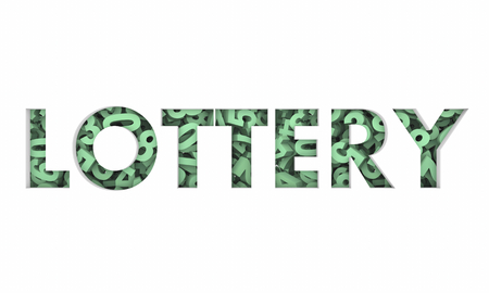 Lottery Winning Numbers Big Jackpot Word 3d Render Illustrationの写真素材