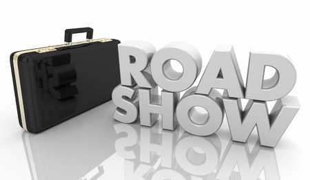 Road Show Sales Presentation Word 3d Illustrationの写真素材