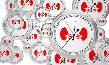 Two People Faces Talking Discussion Communication Clocks Time Passing 3d Illustration