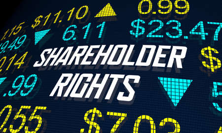Shareholder Rights Investor Legal Protection Stock Market Law 3d Illustrationの写真素材