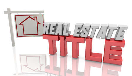 Real Estate Title Service Property Closing Home House Sold Sale 3d Illustrationの写真素材