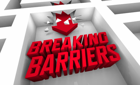 Breaking Barriers Fight Injustice Break Through Trap Discrimination Protest 3d Illustrationの写真素材