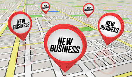 New Business Locations Economic Development Growth Site Selection Map 3d Illustrationの写真素材