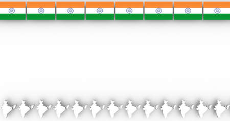 India Map Flag Background Graphic Blank Copy Space Text 3d Illustrationの写真素材