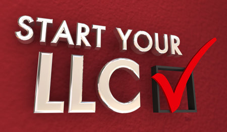 Start Your LLC Limited Liability Corporation New Business Company 3d Illustrationの写真素材