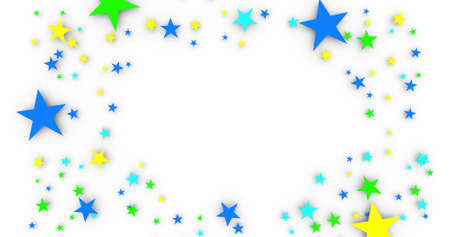 Stars Space Background Colorful Fun 3d Illustrationの写真素材