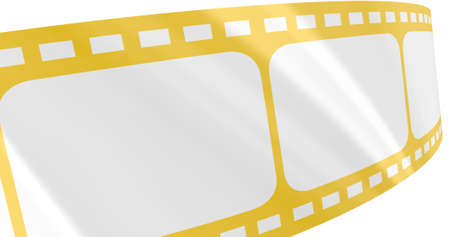 Gold Movie Film Strip Show Business Background Copy Space 3d Illustrationの写真素材