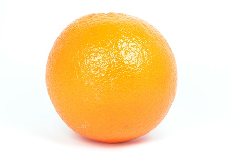juicy orange on white background