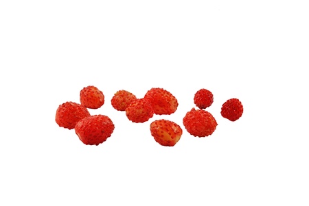 strawberries on a white background
