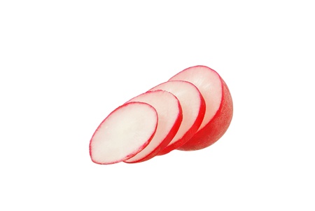 radish on a white backgroundの写真素材