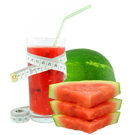 Watermelon juice and meterの写真素材