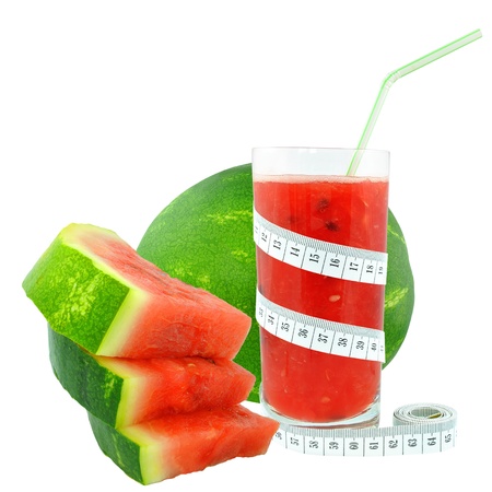 Watermelon juice and meterの写真素材