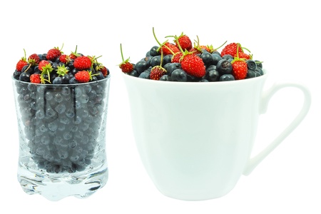 berries in a glassの写真素材