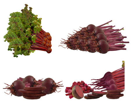 beets on a white backgroundの写真素材